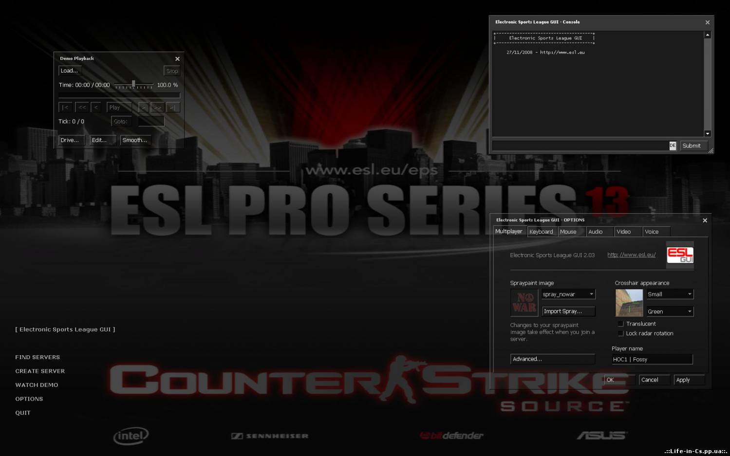 GUI от ESL для CS:Source